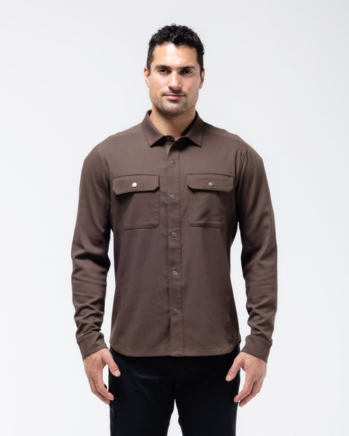Crestline Flannel - Dark Brown / S - Shirt