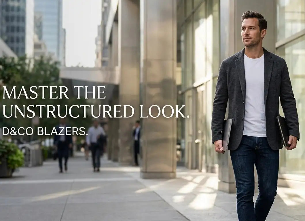 Dark gray textured blazer with a modern, unstructured fit.
