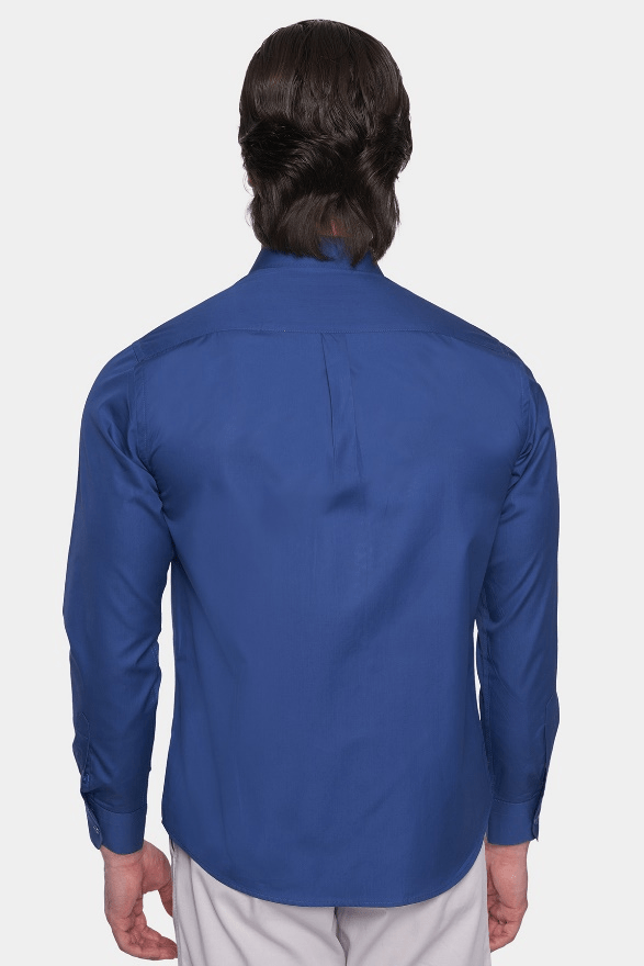 Premium Cotton Dress Shirt (Royal)