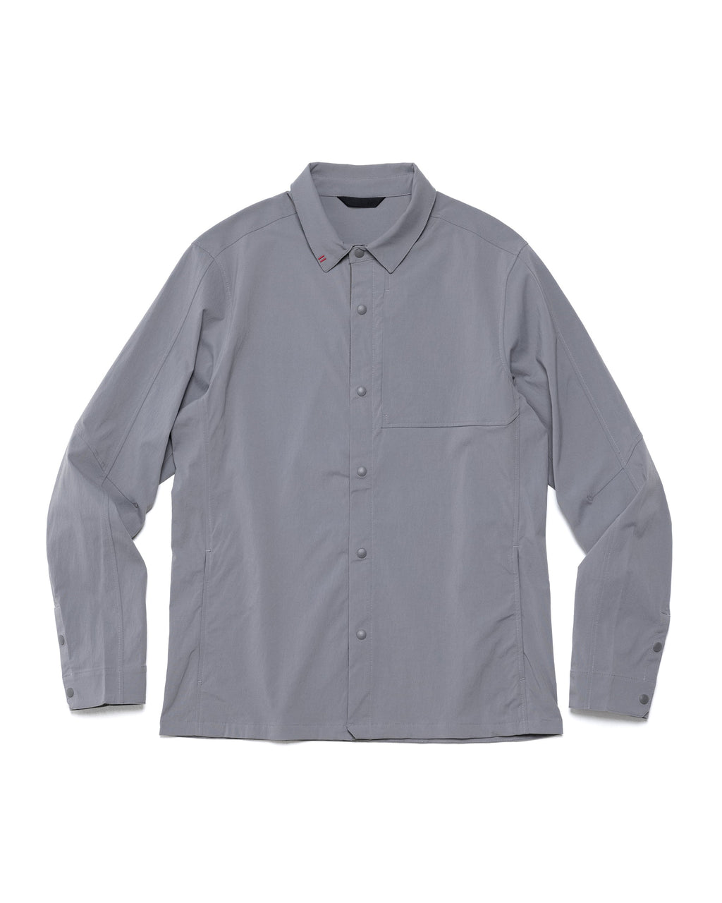 Refuge Long Sleeve Snap Up Shirt - Manatee Gray / S - Shirt