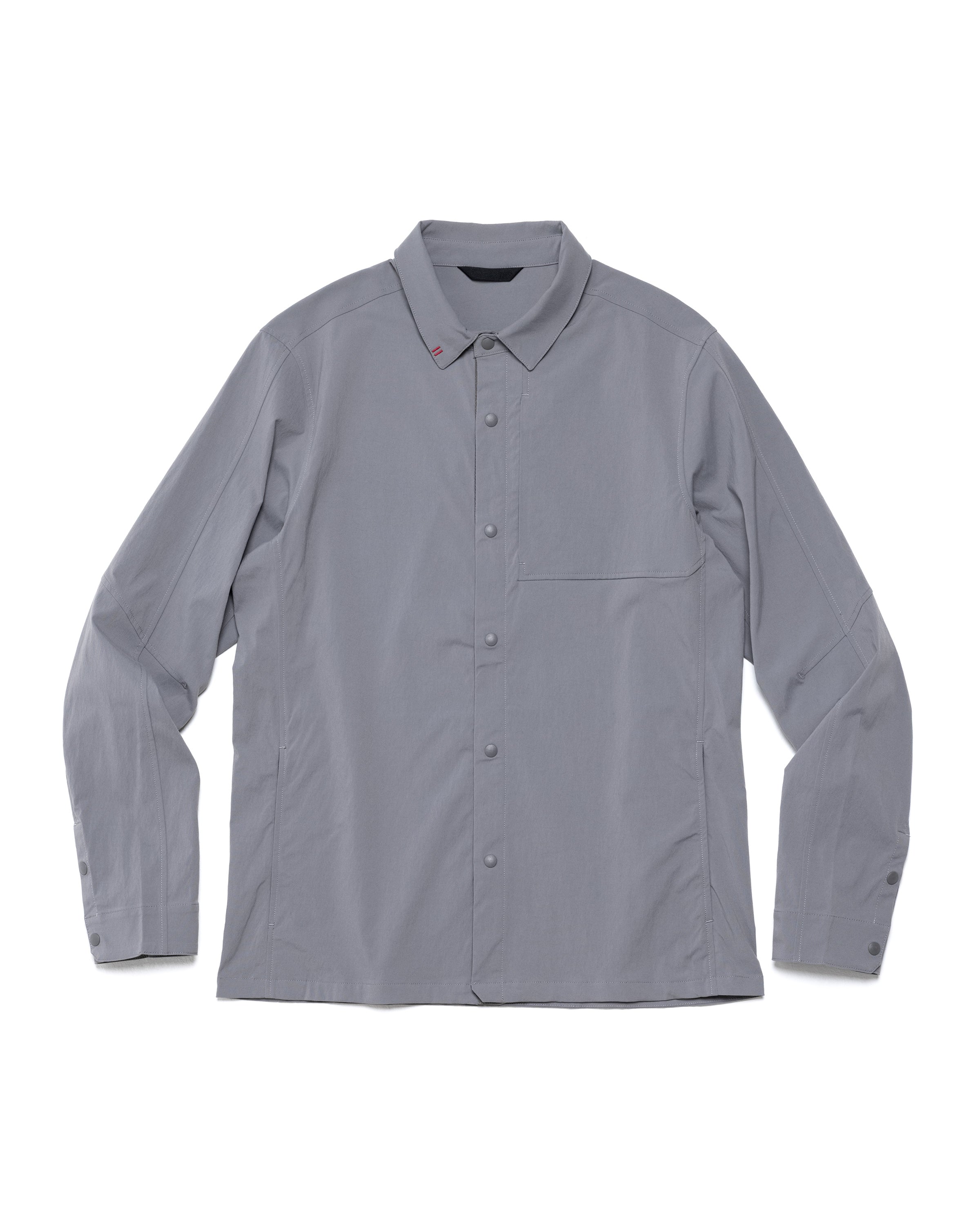 Refuge Long Sleeve Snap Up Shirt - Manatee Gray / S - Shirt