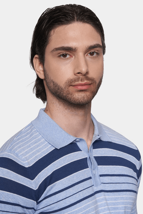 The Mercerized Cotton Polo (Athletic Blue)