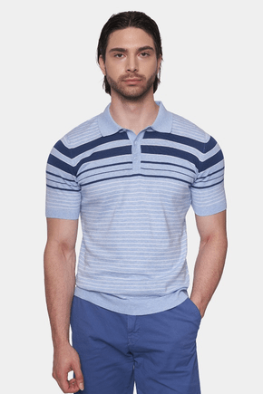 The Mercerized Cotton Polo (Athletic Blue)