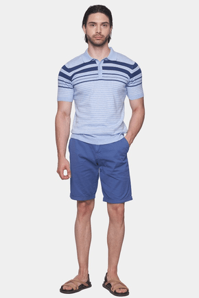 The Mercerized Cotton Polo (Athletic Blue)
